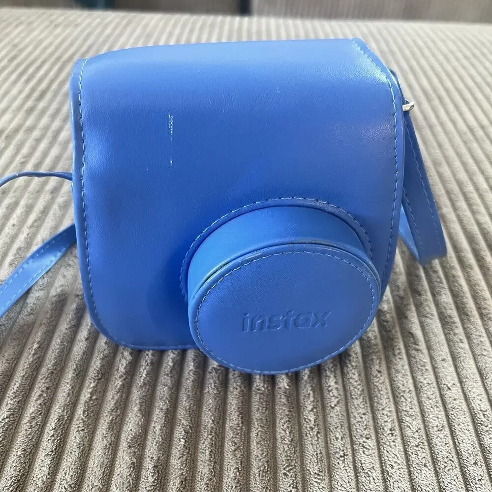 Fujifilm Instax Mini 9 Blue Instant Camera w/ Matching Case & Strap